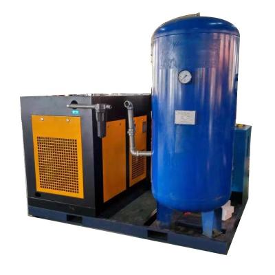 China Permanent magnet lubricated 22kw 16bar combined screw air compressor with air dryer and 1000 liter tank for sale