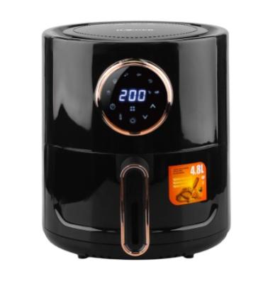 China Smart Touch Screen Black Hotel Automatic Air Fryer Oil Free Small Electric Fryer Fry Tick Touch Screen Air Machine 4.8L Black Automa for sale