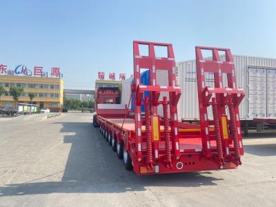 China Jost Kingpin 7axle Low Loader/ Low Bed Trailer Truck Semi Trailers for Excavator Transport for sale