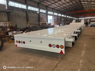 China 60ton 80ton 100ton Lowbed Semi Trailer Lowboy Trailer Gooseneck Low Loader Trailer for sale