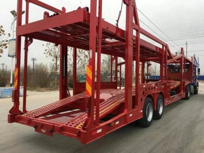 China 2 Axle 8 Car 17 Meter Hydraulic Carrier Semi Trailer for Russian Car Hauler Transport for sale