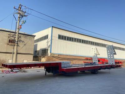 China 3 Axles 50-80tons Utility Cargo Trailer Tractor Lowbed Trailer Trailer Sidewall Semi Trailer for sale