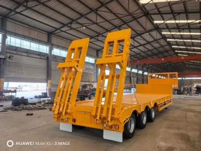 China Jost Kingpin 3 Axles 60/80/100 Tons Heavy Duty Equipment Transport Lowboy Semi Trailer for sale