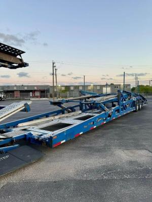 China Triangle/Double Star/Double Money 8 Car Gooseneck Car Carrier with Hydraulic Semi Trailer for sale