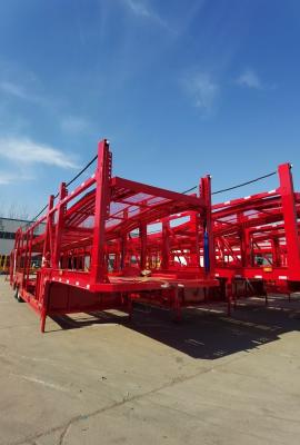 China Air Suspension Car Carrier Vehicle Transport Skeleton Chassis Double Deck Semi Trailer for sale