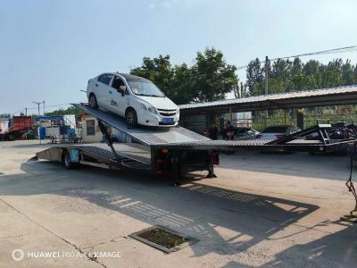 China Flatbed 4 Car Carrier Trailers for Single-Axle Pickup Truck Transport Semi-Trailer for sale