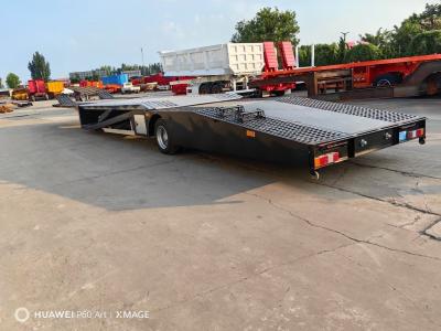 China Single Axles 4 SUV Car Carrier Cylinder Lifting Semi Trailer with 15T Loading Weight for sale