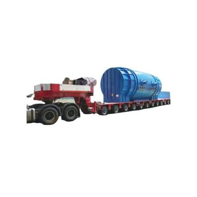 China Steel Hydraulic Multi-Axles Low Flatbed Semi-Trailer for Heavy Machinery Transportation for sale