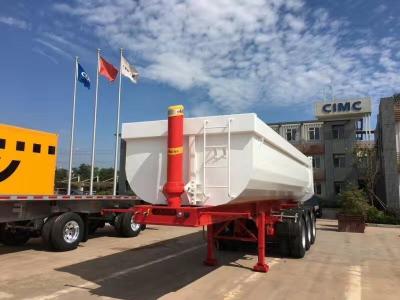 China 1840mm Tread U-Shape/Square-Shape Dump Truck Trailers/Tippers Rear Tipping Semi Trailers for sale