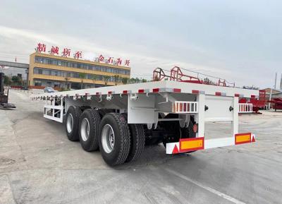 China Semiremolque de piso plano de 8 t de grado 4 de eje 45FT Remolque de contenedores para el transporte de contenedores en venta