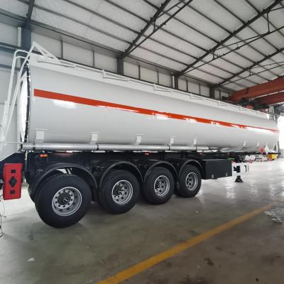 China Tread 1840mm All Aluminum Tank Trailer Dry Cement Bulk Fuel Tank Oil Tanker Semi Trailer for sale