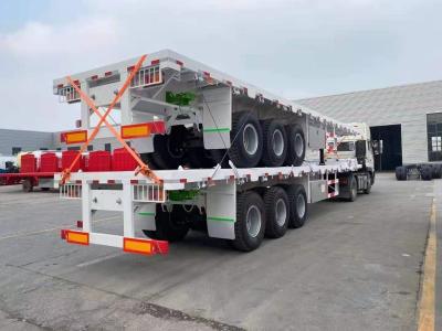 China Customizable Container Semi Trailer Flatbed 20FT 40FT 45FT for Heavy-Duty Transport for sale