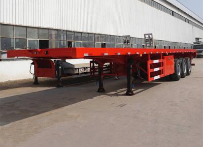 China 2/3/4 Axles 40/60/80/100t 20/40/45FT Flatbed Tandem Truck Trailers Container Transport Semi Trailer for sale