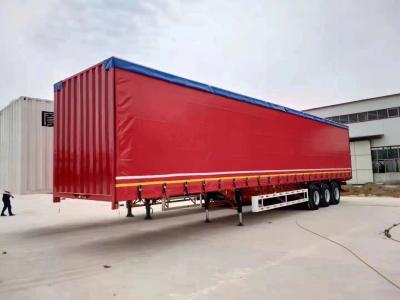 China Directly Sell 3 Axles Curtain Side Semi Trailer with Jost Kingpin and 8/12/16 Tires for sale