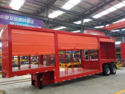 China Self-dumping Van Box Semi Trailer Curtain Side Truck Trailer with Wabco Relay Valve for sale