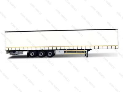 China 60 Tons Side Curtain Semi Trailer with Heavy Mechanical Suspension and Steel Material for sale