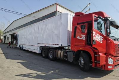 China 2 Axles Fence Trailer Cargo Transport Side Wall Semi Trailer Curtain 40-60 Tons Jost E100 for sale