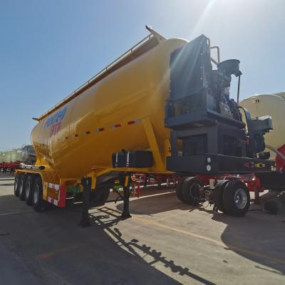 China 50t-70t Load Capacity Van-type Fly Ash Flour Powder Material Asphalt Bitumen Truck Trailer for sale