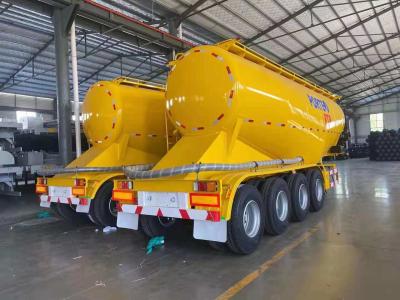 China 1310 mm Radstütze Schwerlastfahrzeug 40 45 Cbm Mehl-Pulver-Transport-Tanker-Anhänger zu verkaufen