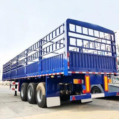 China Fence Semi Trailer Flatbed Stake Truck Trailer Container Trailer 13000*2500*3950mm for sale