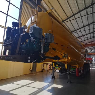 China 3/4 Achsen 30/35 Cbm Pulver/Silo Material Transport Halbanhänger mit 1310 mm Radstütze zu verkaufen