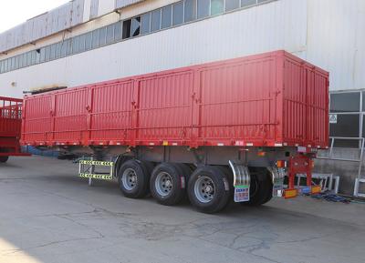 China 30 Tons Three-Axle Box-Type Warehouse Gate Semi-Trailer with Side Wall Height 600-1500mm for sale