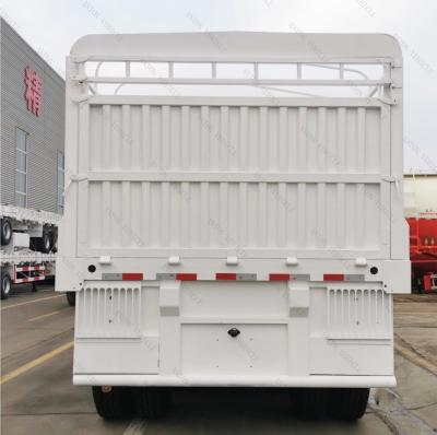 China Not Self-dumping 3 Axle 60-80 Tons Semi Drop Fence Cargo Box Van Semi Truck Trailer for sale