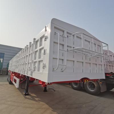 China 40FT Tri-Axle Heavy Duty Box Cargo Truck Semi Box Trailer  With Fence Full Trailer for sale