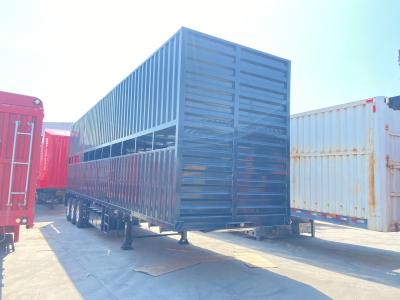 China Triangle/Double Star/Double Money 3 Axle Fence Truck Trailers for Livestock Transport for sale