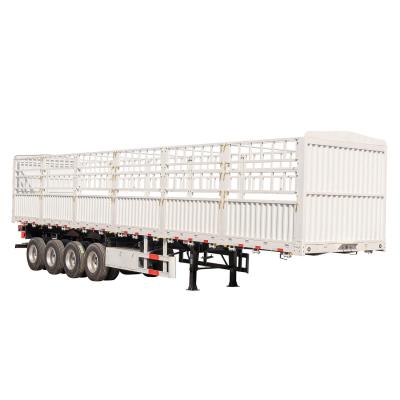 China Directly Sells Full Draw Bar Semi Trailer with Fence and Customizable Side Wall Height for sale