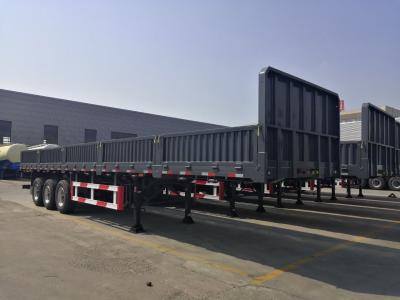 China Fuwa/BPW Axle Semi Truck Trailers with Fence Steel Stake and Semi Trailer Sidewall Fence for sale