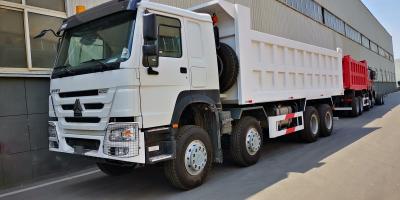 China High Loading Capacity HOWO Heavy Duty 8X4 Dump Truck with Tubeless Diesel Tire Design for sale