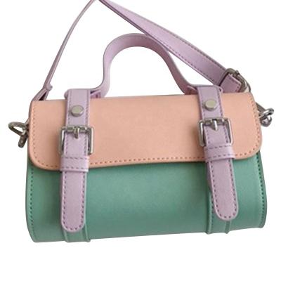 China High Quality Fashion Ladies Bags PU Women Colorful Stitching Elegant Shoulder Messenger Envelope Bag for sale