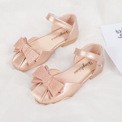 China New high quality flat Korean version child children shoes lace up summer silver girls party princess Dress Shoes for sale