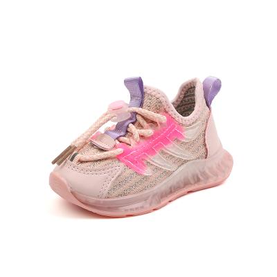 China 2021 Wholesale Lightweight Anti-odor Girls Boys Casual Running Shoes Knit Outdoor Sports Children Non Slip Sneakers for sale