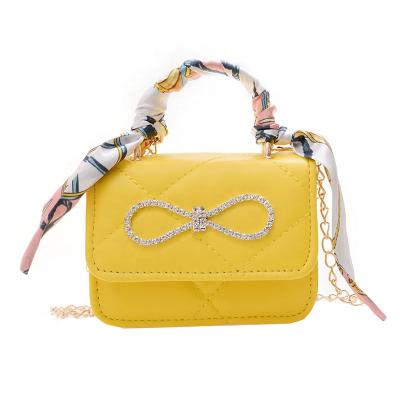 China Cute Fashion Kids Bags Shape Small Bags Trendy Mini Bow Cross - Body Girls Purses Bead Handbags For Kids for sale