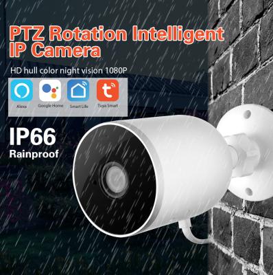 China Human Motion Tracking IP66 Smart WiFi IP Camera 1080P HD Tuya Outdoor Wireless Waterproof Bullet Security Camera Home WiFi Monitor for sale