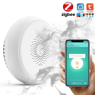 China Tuya Zigbee Smoke Detector Remote Control Highly Sensitive Fire Alarm Smoke Sensor Fire Alarm System for sale