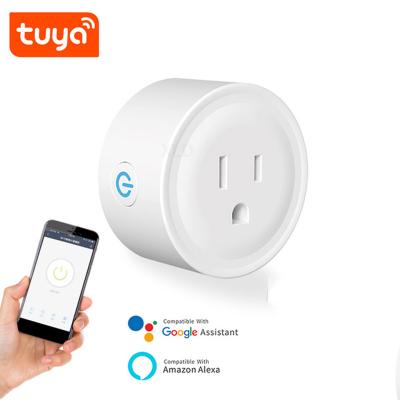 China Mini USA Wifi Socket Wifi Tuya Surge Protector 110-230V Smart Voice Control Timer Smart Socket Work With Alexa Google Home for sale