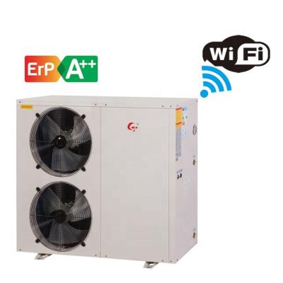 China Outdoor full DC inverter air to water heat pump for heating, cooling and DHW, 6kw to 18kw, EVI technology, wifi for sale