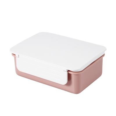 China 1100ml capacity heatable durable single layer lunch box container with two locks and removable cncrown divider for sale