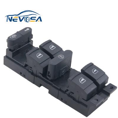 China Window Power Switch Control Push Button Drive Side 1J4959857B For VW Jetta Golf Passat Standard Size 1J4959857B for sale