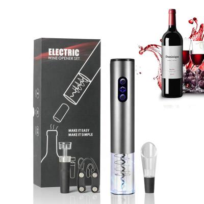 China Hotel and Resort Promotional Gift Dry Battery Operated Automatic Wine Opener Bar Customized Electric Tool Kit for sale