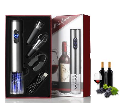 China New 2022 Amazon Viable Best Selling Stainless Steel Rechargeable Electric Bottle Opener Gift Set for sale