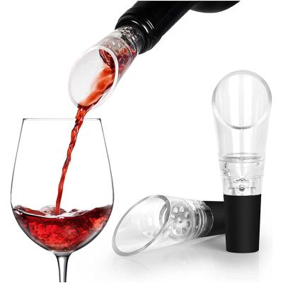 China Disposable Bar Wine Accessories Tools Wholesale Wine Aerator Pourer Decanter Silicon Gear for sale