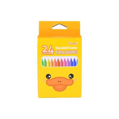 China Custom Bright Colors Logo Pencils Factory Direct Sales Children With 24 Colored Pencils Crayons for sale