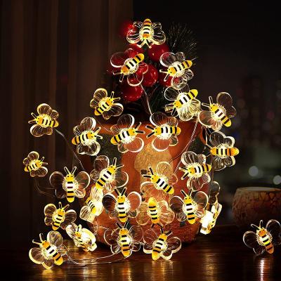 China String Lights Bee Copper Wire String Christmas Lights Led Commercial Grade Indoor Decorative Wall Light for sale