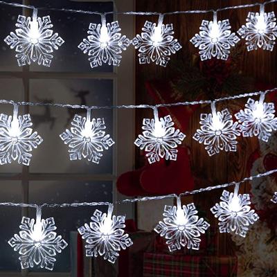 China Decorative Garden Snowflake String Lights For Outdoor Garden Yard Wholesale Solar Led Lights for sale