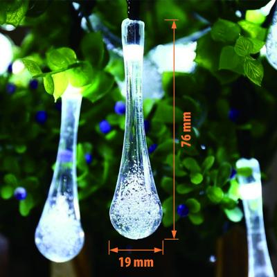 China String Lights Raindrop Water Drop Fairy Lights Outdoor Wedding Decoration Home Light Modern Droplet for sale