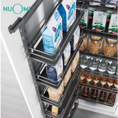 China NUOMI Majaz Series Good Quality Easy Kitchen Organizer 6 Layer Organizer Storage Pull Out Pantry Unit Tall Basket for sale